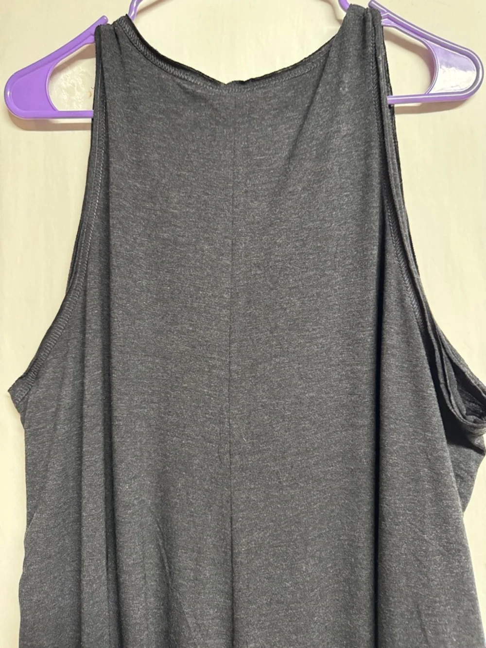 Natural Life Charcoal Gray Sleeveless V-Neck Wide-Leg One Size Jumpsuit - Picture 6 of 10